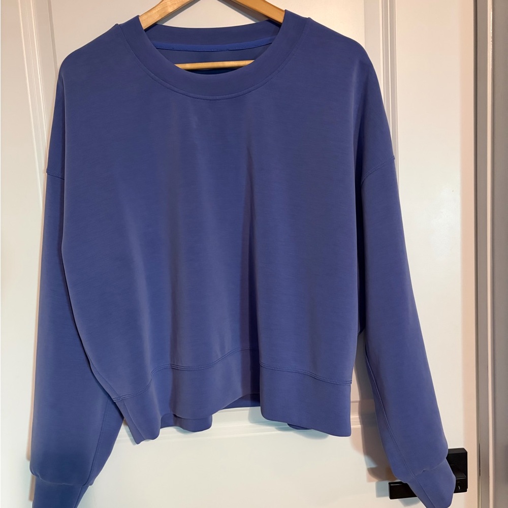 Lululemon Classic Blue Sweatshirt. Crop style fit. Hits at waist.